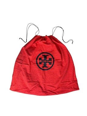 Tory Burch Drawstring Dust Bag pink orange all over pattern black logo
